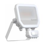 Ledvance Projecteur LED Aluminium Blanc 17W 2400lm 100D - 840 Blanc Froid | IP65 - Détecteur De Mouvement Et De Lumière - Symétrique