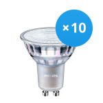 Multipack 10x Philips MASTER Value LED Spot GU10 PAR16 4.9W 355lm 36D - 922-927 Dim To Warm | Meilleur Rendu Des Couleurs - Dimmable - Équivalent 50W