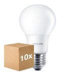 Multipack 10x Philips Corepro LED Ampoule E27 Poire Dépolie 8W 806lm - 830 Blanc Chaud | Équivalent 60W