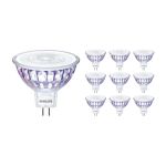 Multipack 10x Philips Master Value LED Spot GU5.3 MR16 5.8W 460lm 60D - 930 Blanc Chaud | Meilleur rendu des couleurs - Dimmable - Équivalent 35W