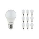 Multipack 10x Noxion Lucent Classic LED E27 Poire Dépolie 8W 806lm - 840 Blanc Froid | Équivalent 60W