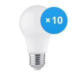 Multipack 10x LED ampoule E27 Poire Dépolie 4.9W 470lm - 830 Blanc Chaud | Équivalent 40W
