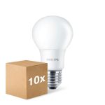 Multipack 10x Philips Corepro LED Ampoule E27 Poire Dépolie 8W 806lm - 827 Blanc Très Chaud | Équivalent 60W
