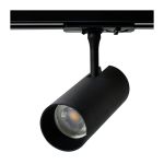 1-Phase Rail Spot Cylindre  Noir | Convient pour GU10