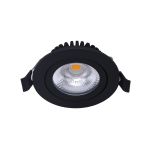 Noxion LED inclinable Slim Spot Noir Ronde 5W 550lm 60D - 940 Blanc Froid | 85mm - IP54 - Dimmable - Meilleur rendu des couleurs