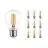 Multipack 10x Noxion Lucent LED E27 Poire Filament Claire 4.5W 470lm - 822-827 Dim To Warm | Dimmable - Équivalent 40W