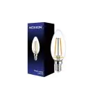 Noxion Lucent LED E14 Bougie Filament Claire 2.5W 250lm - 827 Blanc Très Chaud | Équivalent 25W