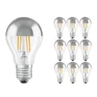 Multipack 10x Ledvance  Classic LED E27 Poire Filament Miroir 6.5W 650lm - 827 Blanc Très Chaud | Équivalent 50W