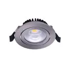 Noxion LED inclinable Slim Spot Argent Ronde 6W 550lm 60D - 927 Blanc Très Chaud | 85mm - IP54 - Dimmable - Meilleur rendu des couleurs