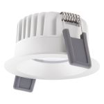 Ledvance LED Spot Fix Aluminium Wit 8W 640lm 36D - 927 Zeer Warm Wit | Zaagmaat 68mm - IP44 - Beste Kleurweergave - Dimbaar
